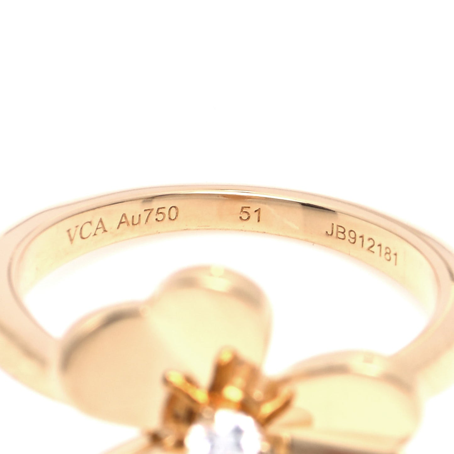 18K Yellow Gold Diamond Small Frivole Ring 51 5.75