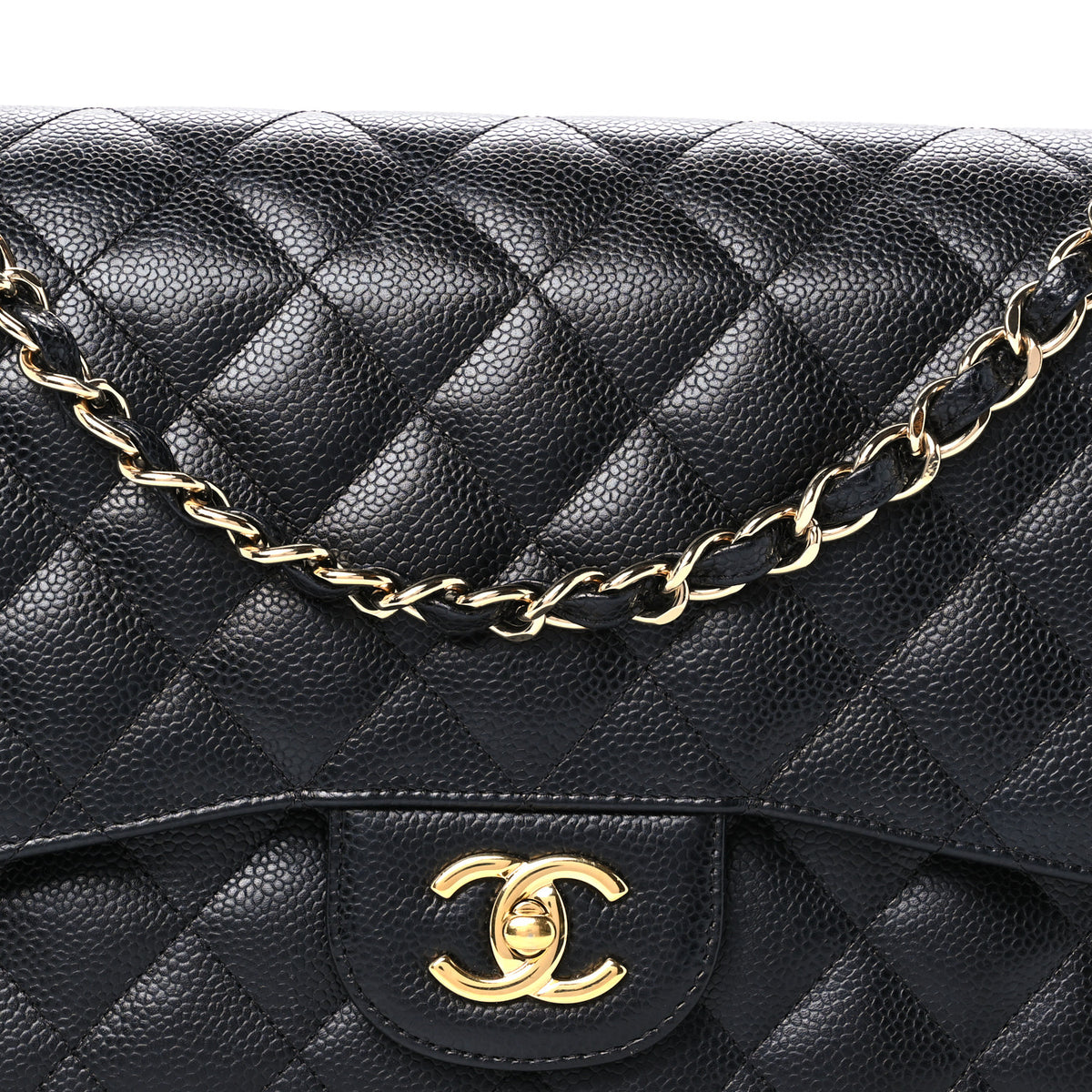 Chanel Caviar Quilted Jumbo Double Flap Black 8 of 11