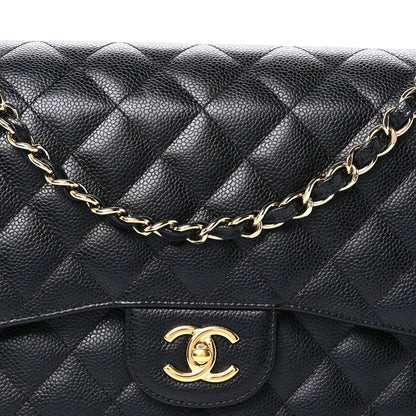 Chanel Caviar Quilted Jumbo Double Flap Black 8 of 11