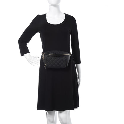 Chanel Caviar Quilted Business Affinity Waist Belt Bag Black 2 of 10
