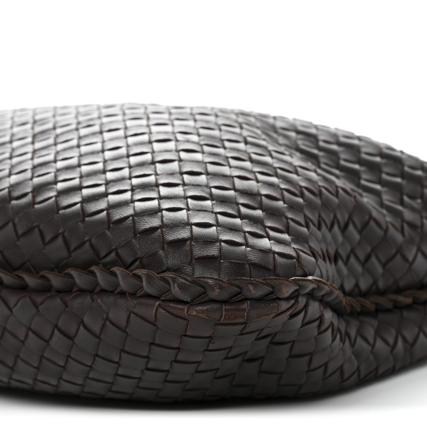 Nappa Intrecciato Medium Veneta Hobo Ebano