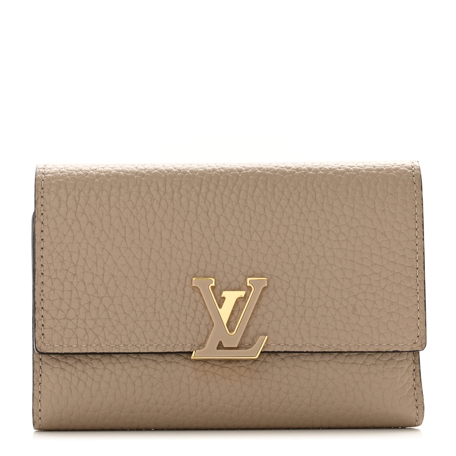 Louis Vuitton Taurillon Capucines Compact Wallet Galet 1 of 8