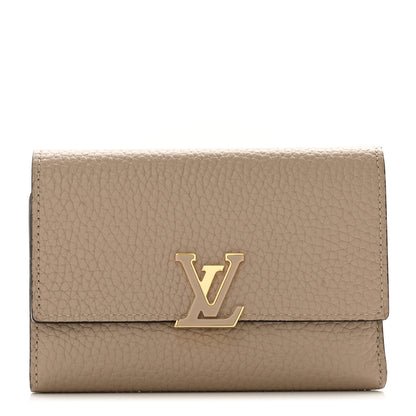 Louis Vuitton Taurillon Capucines Compact Wallet Galet 1 of 8
