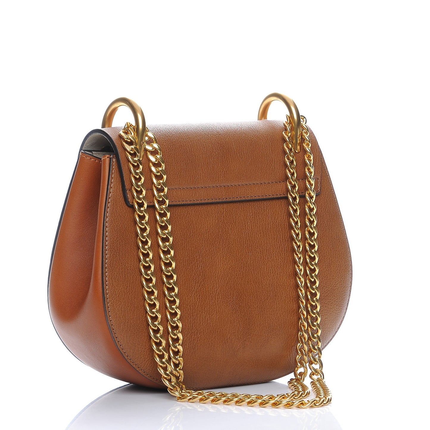 Grained Lambskin Drew Shoulder Bag Caramel