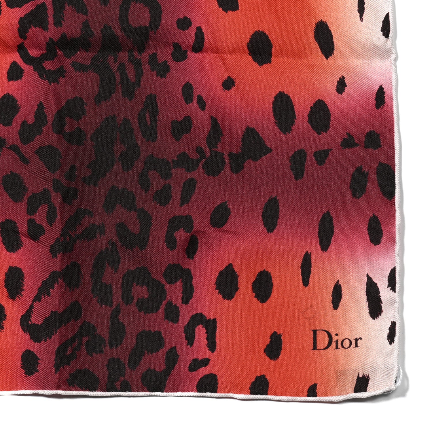 Christian Dior Silk Wildior 70 Square Scarf Rouge 2 of 3