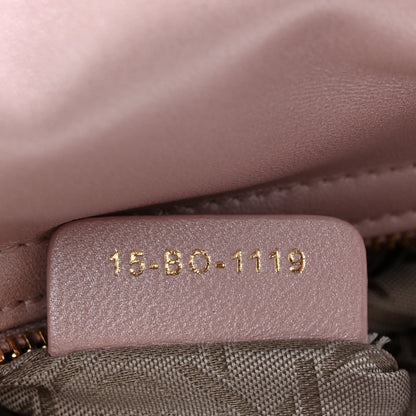 Christian Dior Metallic Lambskin Cannage Mini Lady Dior Lotus 7 of 11