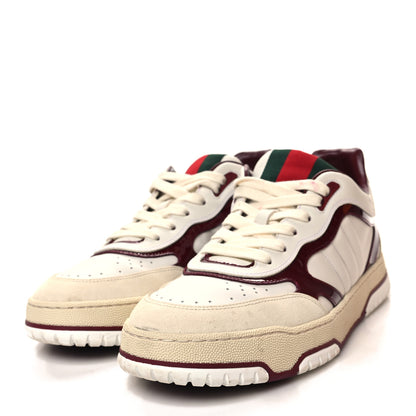 Gucci Calfskin Suede Womens Re-Web Sneakers 41 White Red 3 of 10