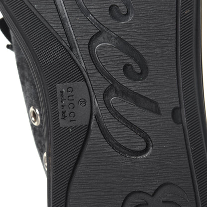 Gucci GG Monogram Calfskin Womens Low Top Sneakers 36.5 Piombo Black 8 of 10