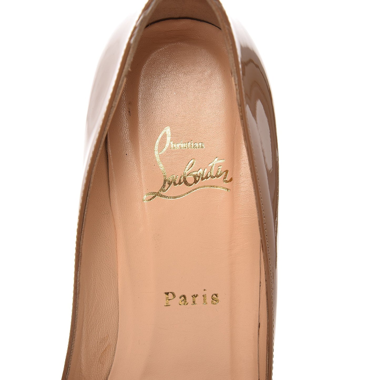 Patent Calfskin Simple 85 Pumps 40.5 Camel
