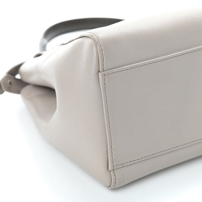 Fendi Nappa Colorblock Mini Peekaboo Iconic Satchel Grigio Polvere Carbone Bloody Mary 10 of 19