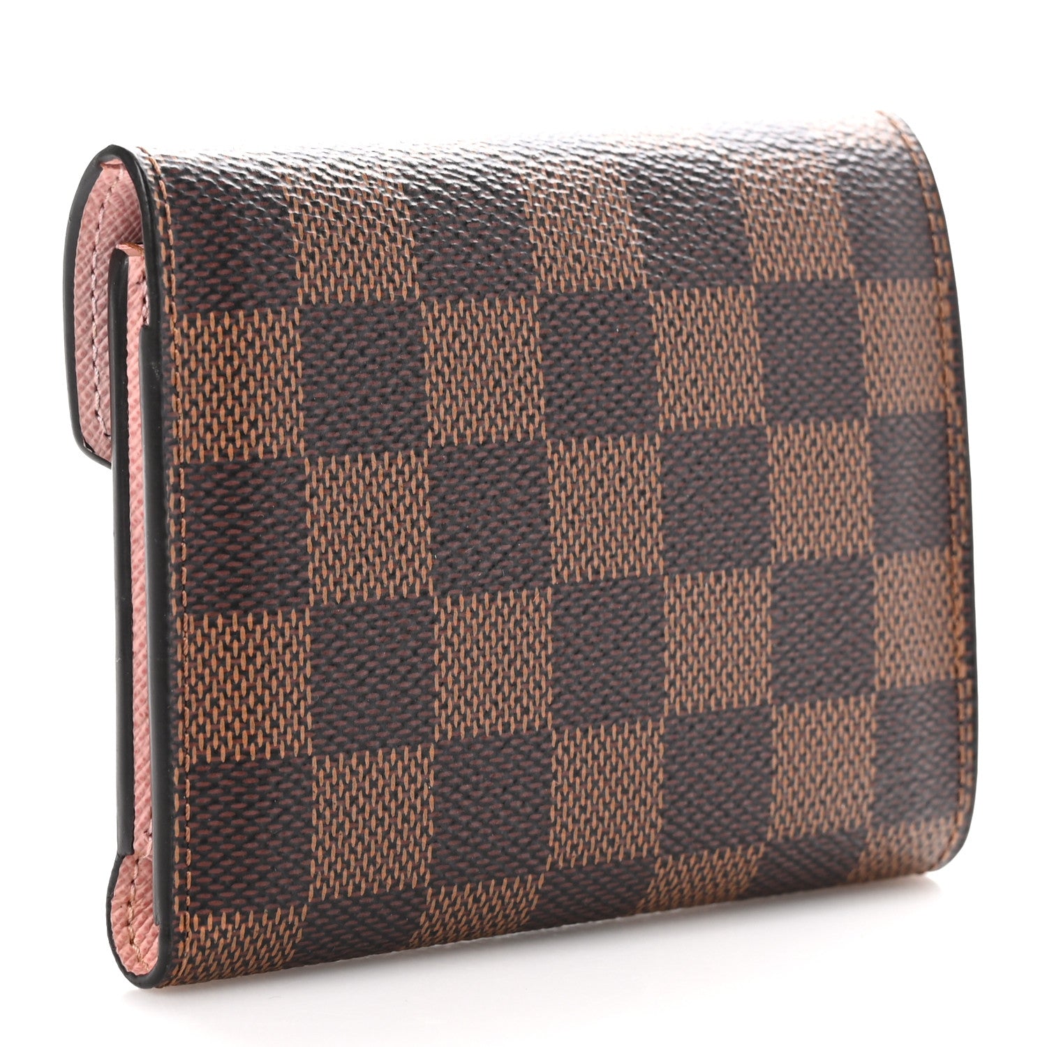 Louis Vuitton Damier Ebene Victorine Wallet Rose Ballerine 3 of 8