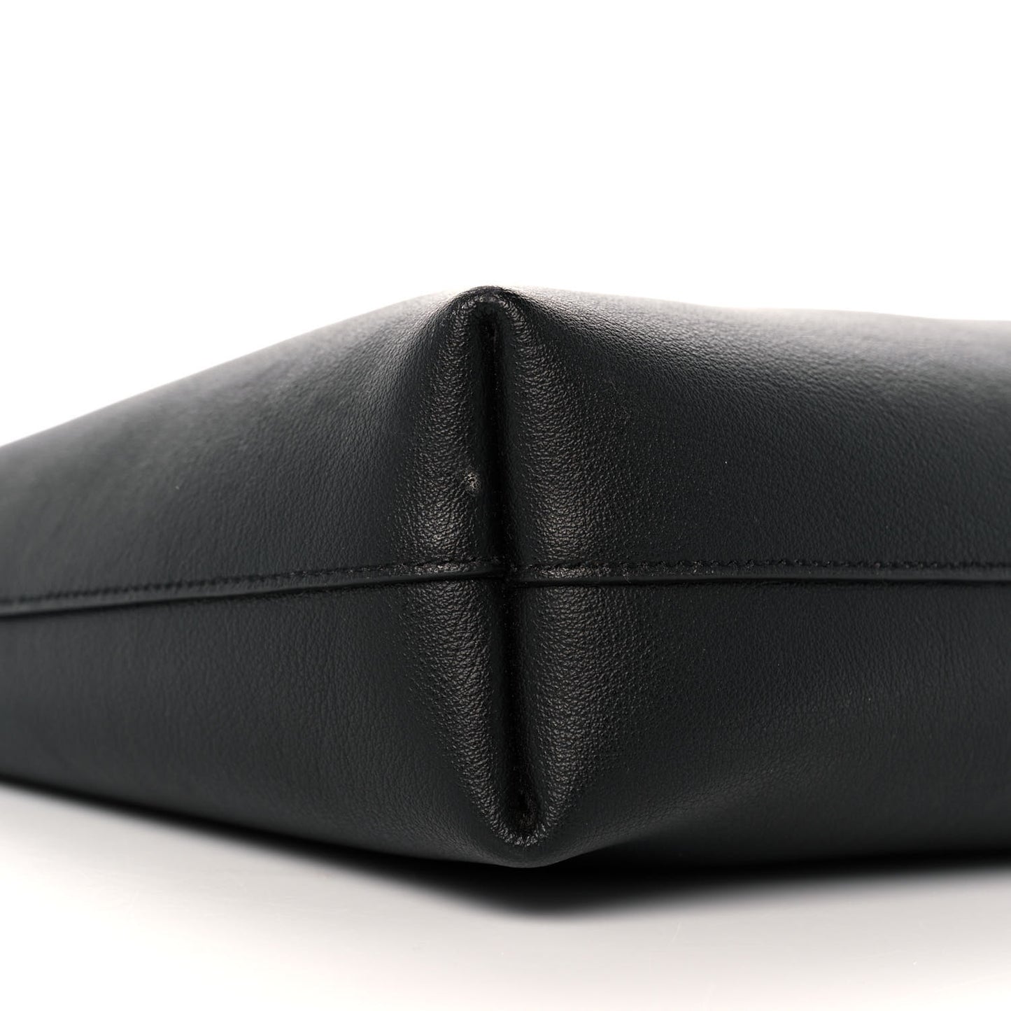 Calfskin Medium Shopping Tote Black