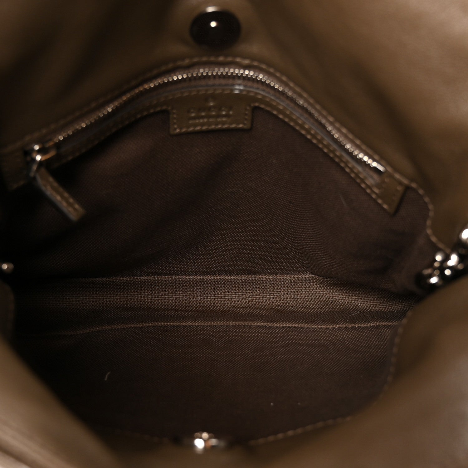 Gucci Sakai Be Green Calfskin Diagonal Stitched Small Blondie Tote Craclet Brown 5 of 11