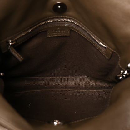 Gucci Sakai Be Green Calfskin Diagonal Stitched Small Blondie Tote Craclet Brown 5 of 11
