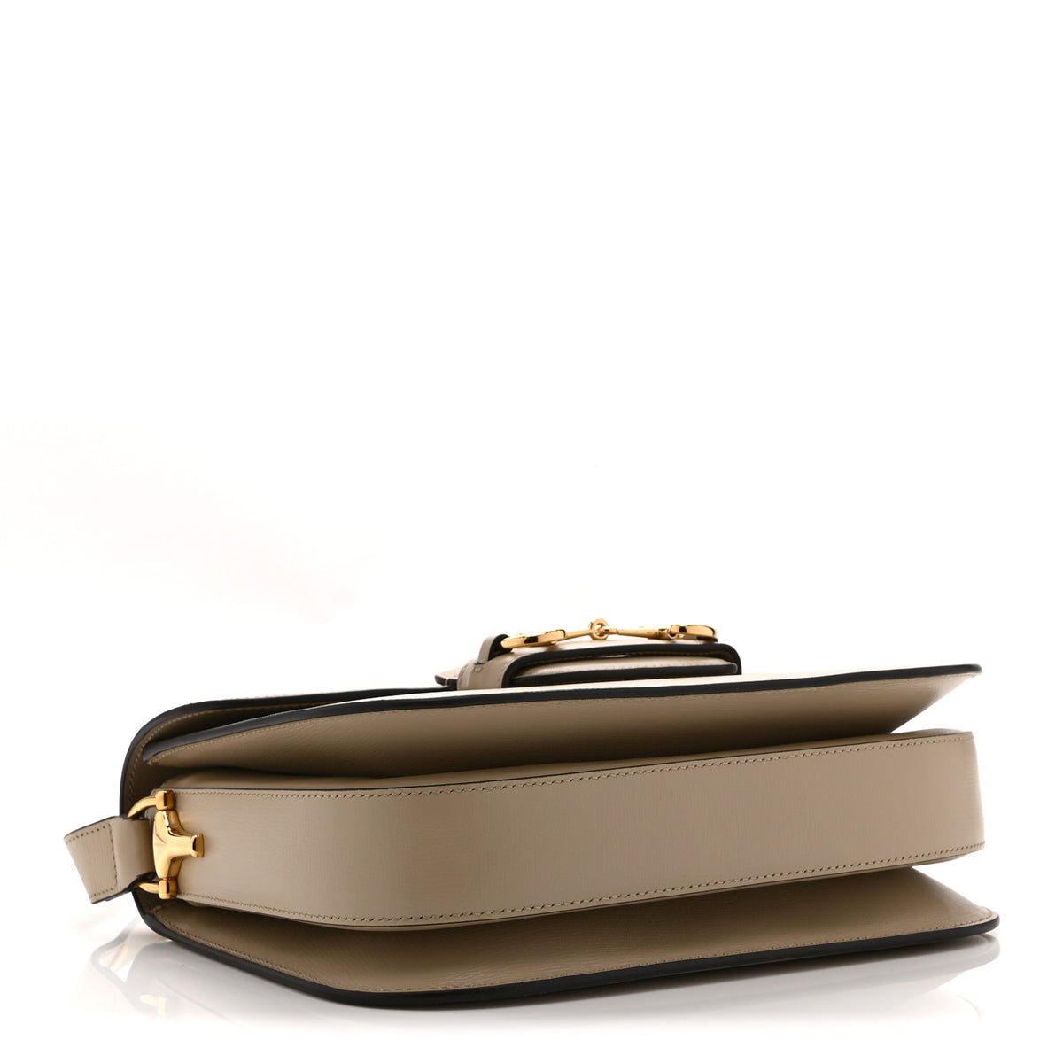 Azalea Calfskin Horsebit 1955 Shoulder Bag  Oatmeal