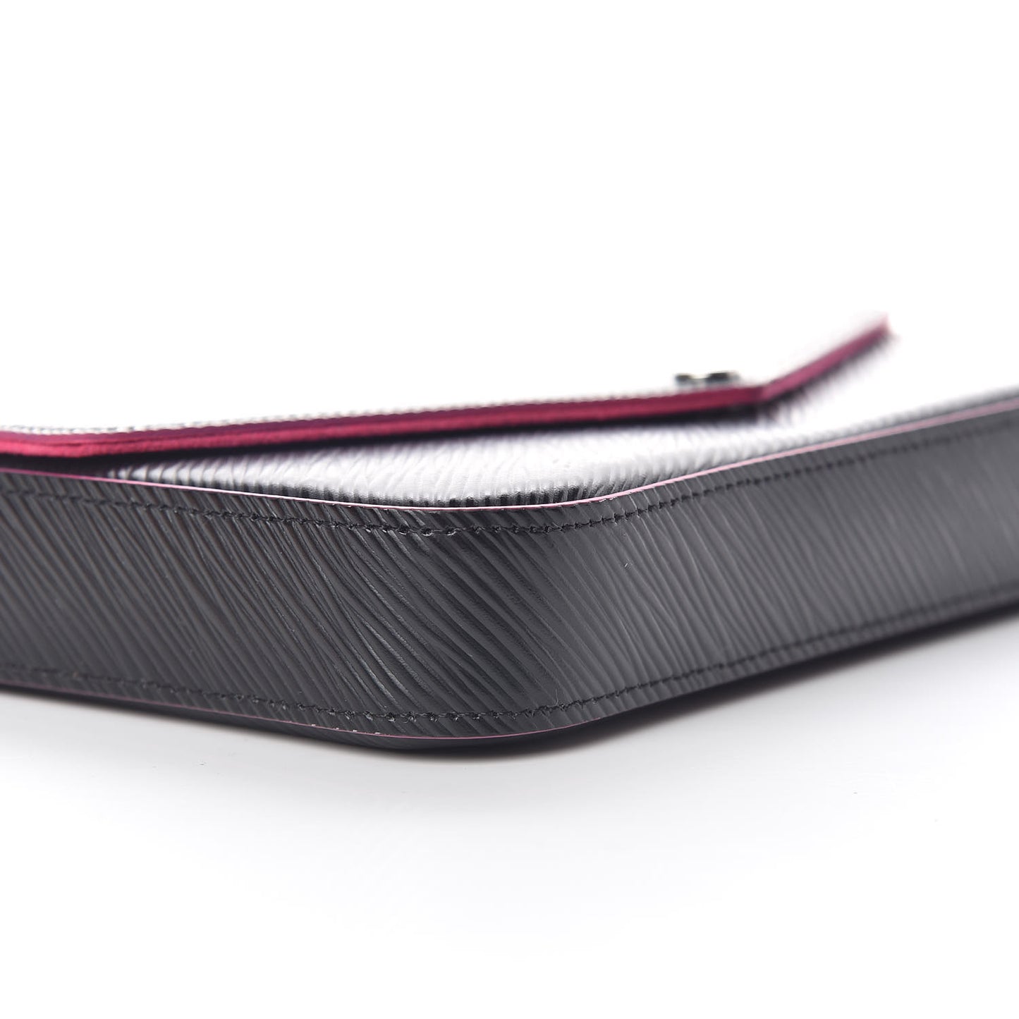 Epi Pochette Felicie Black Hot Pink