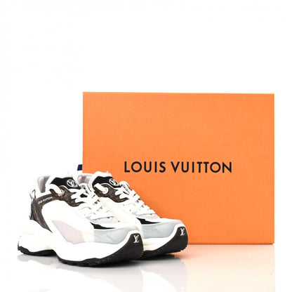 Louis Vuitton LOUIS VUITTON Monogram Calfskin Run 55 Sneakers 37.5 White 18 of 18