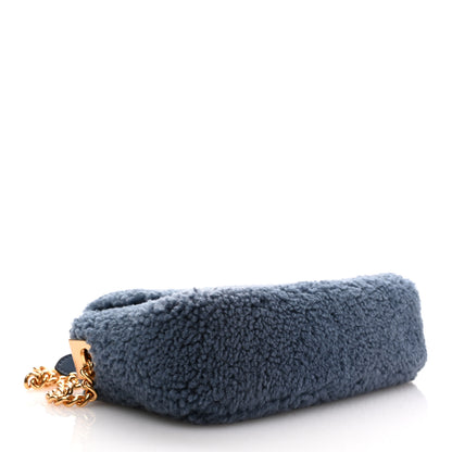 Fendi Shearling FF Midi Chain Baguette Mirto 4 of 10