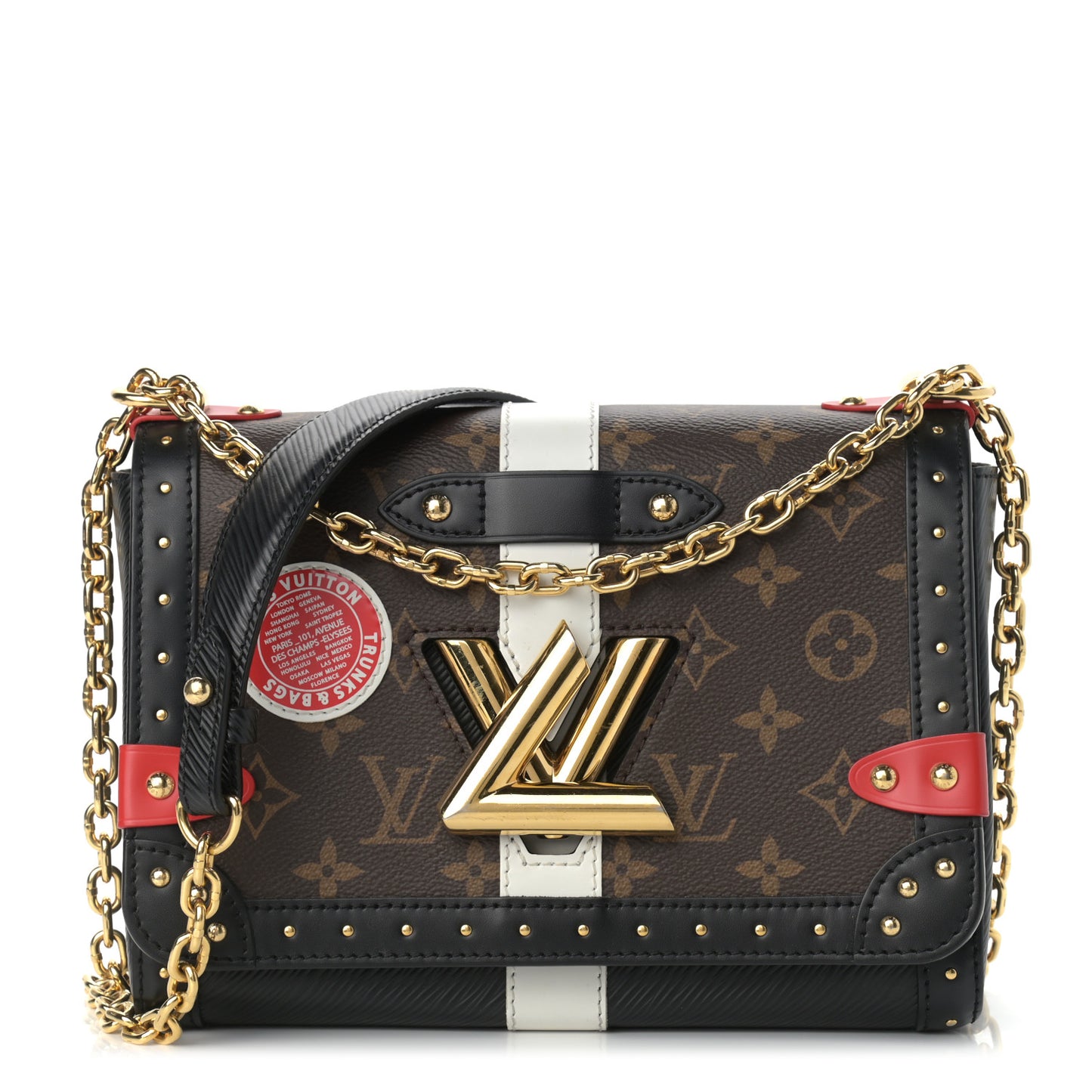 Epi Monogram Complice Trunks and Bags Twist Shoulder Bag MM Black