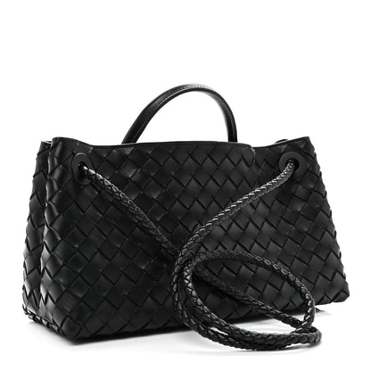 Bottega Veneta Nappa Intrecciato Small East West Andiamo Shoulder Bag Black 3 of 9