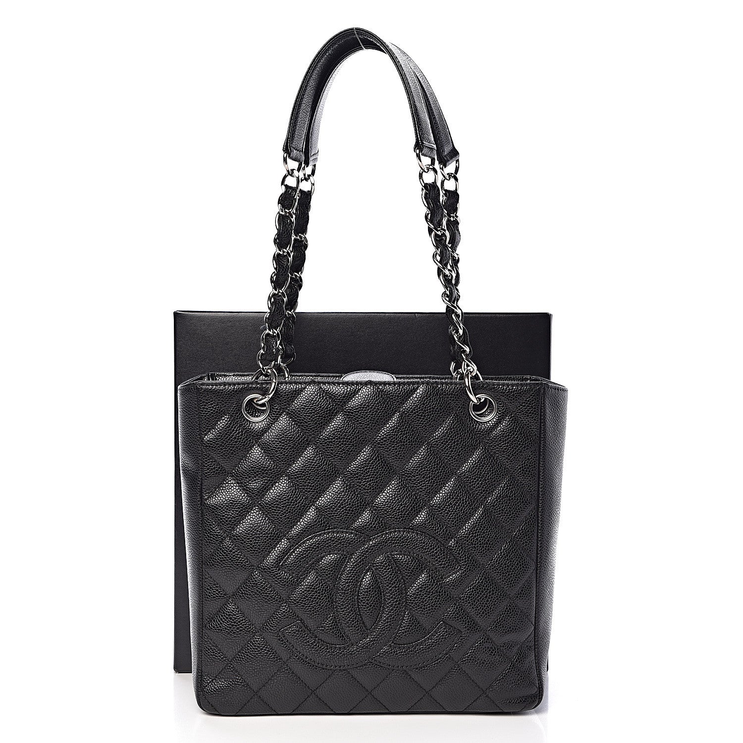 Chanel Caviar Quilted Petit Shopping Tote PST Black 10 of 10