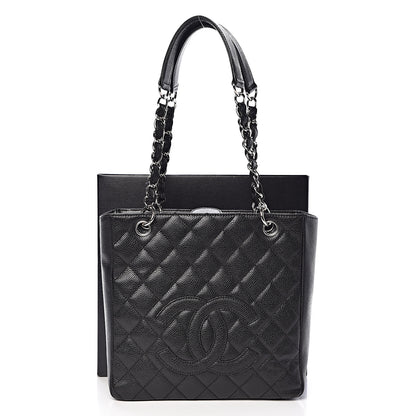 Chanel Caviar Quilted Petit Shopping Tote PST Black 10 of 10