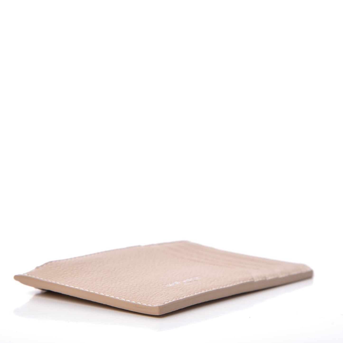 Grained Calfskin 5 Fragments Zip Pouch Card Holder Nude