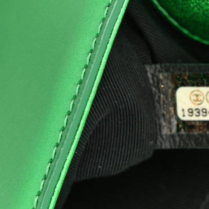 Chanel Metallic Patent Calfskin Quilted Small Boy Flap Green 6 of 10