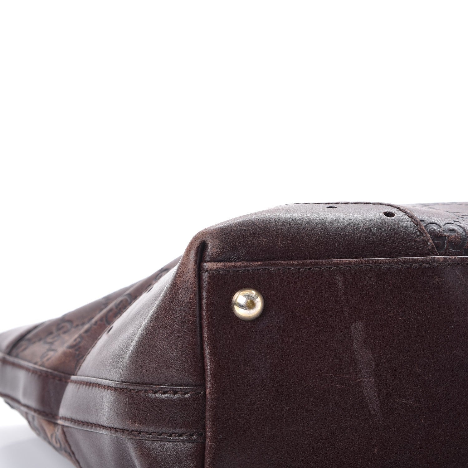 Gucci Guccissima Large Punch Tote Chocolate Brown 20 of 27