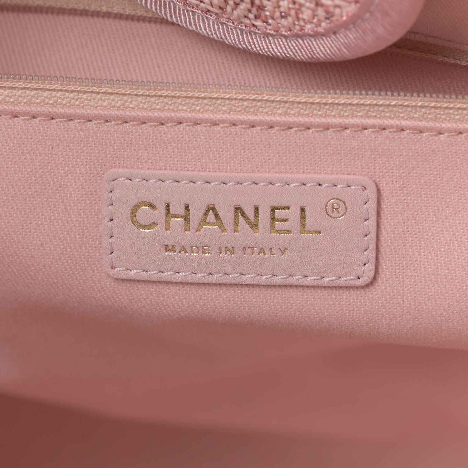 Chanel Lurex Boucle Deauville Medium Tote Pink 5 of 8