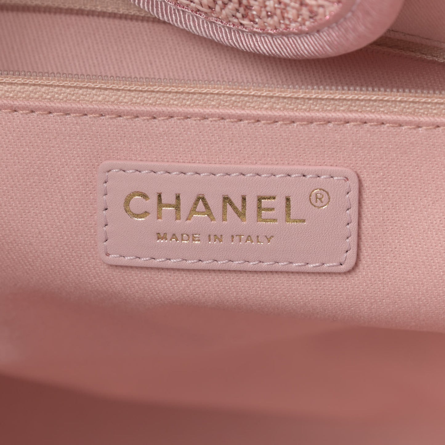 Lurex Boucle Deauville Medium Tote Pink