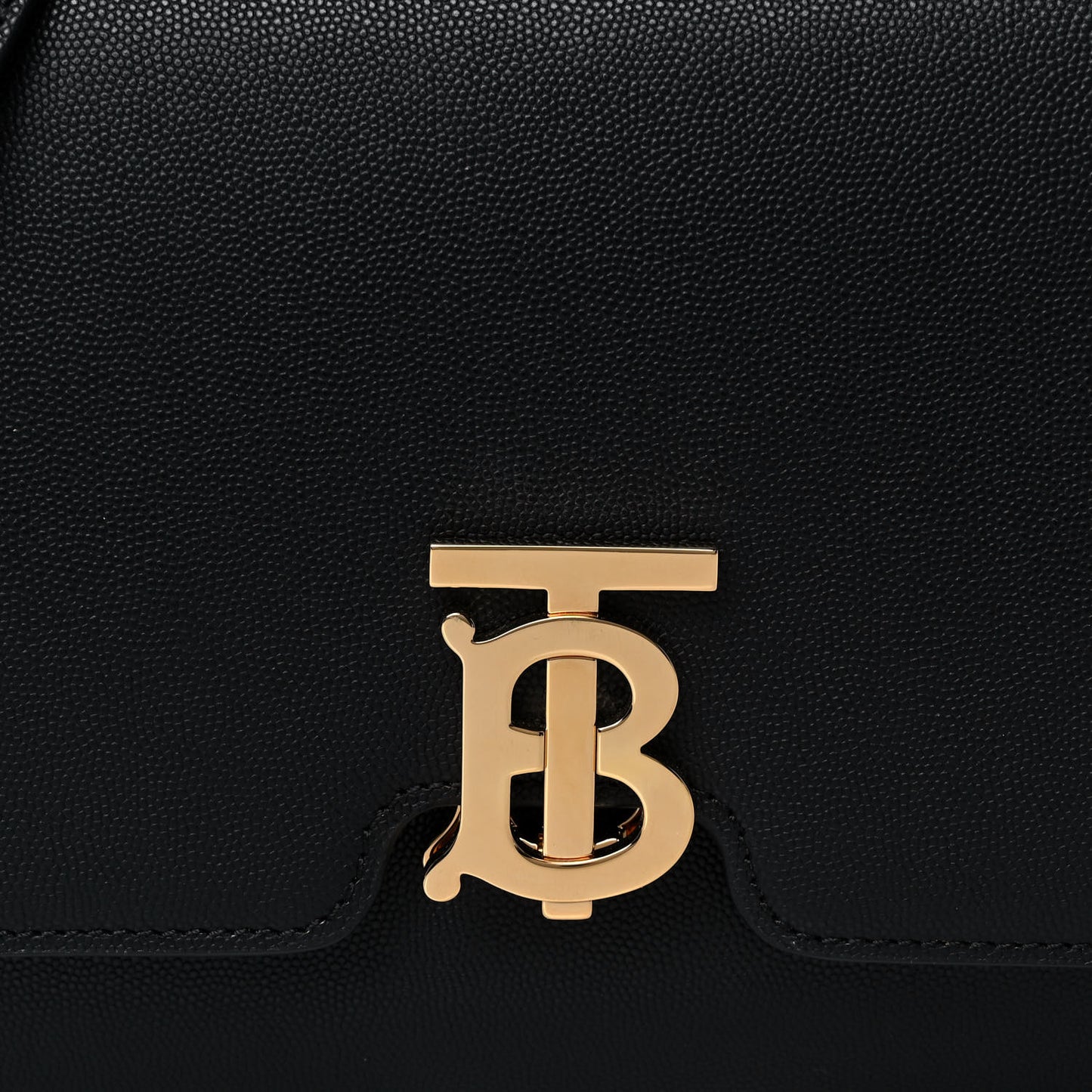 Grained Calfskin Medium TB Bag Black