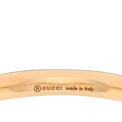Gucci 18K Yellow Gold Diamond Flora Open Ring 54 7 5 of 5