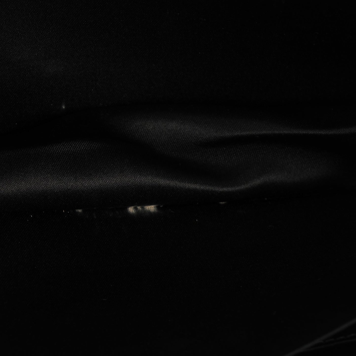 Satin Ribbon Evening Clutch Black