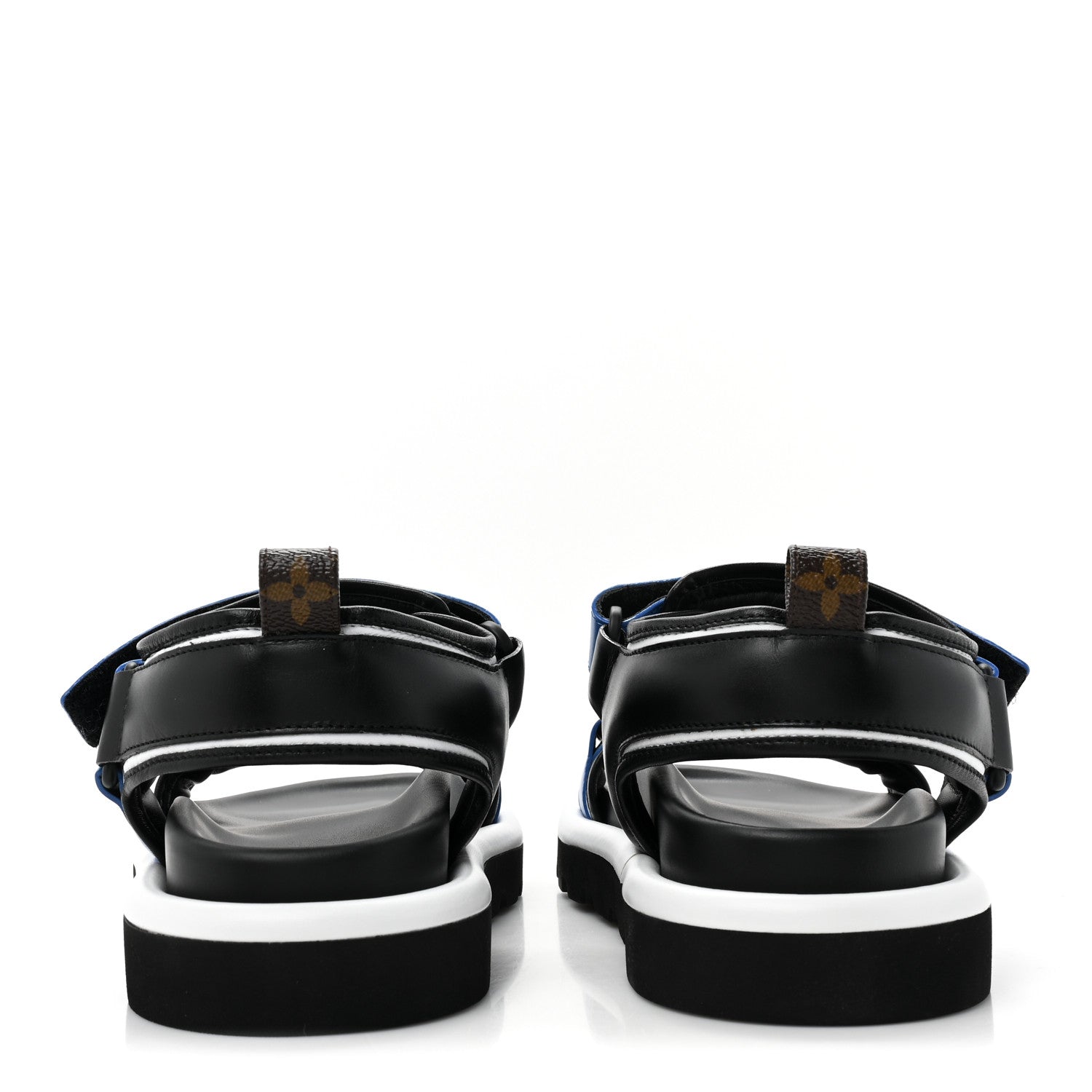 Louis Vuitton Calfskin Monogram Pool Pillow Flat Comfort Sandals 37 Blue 4 of 9