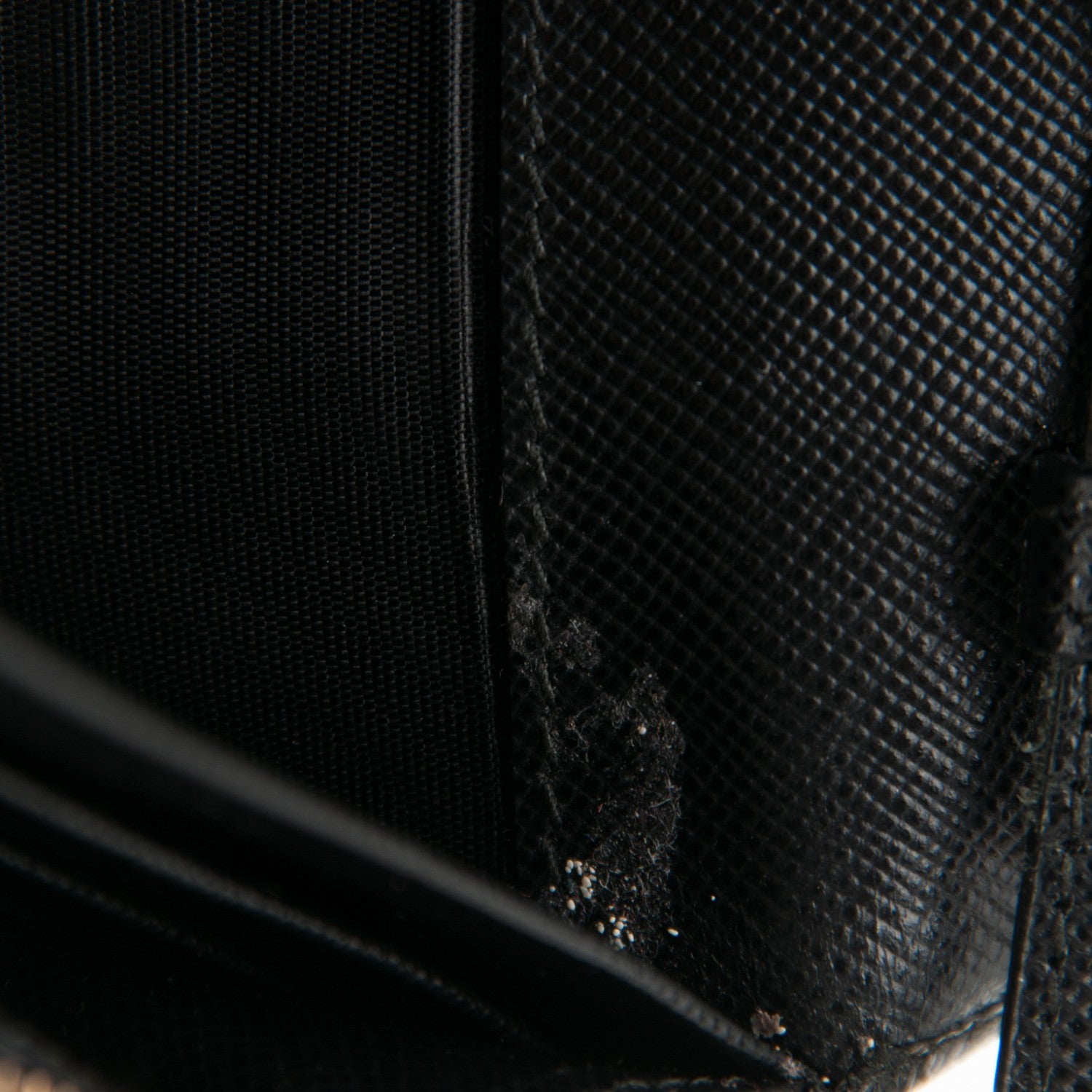 Prada Saffiano Metal Oro Chain Wallet Nero Black 7 of 11