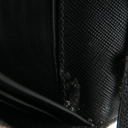 Prada Saffiano Metal Oro Chain Wallet Nero Black 7 of 11