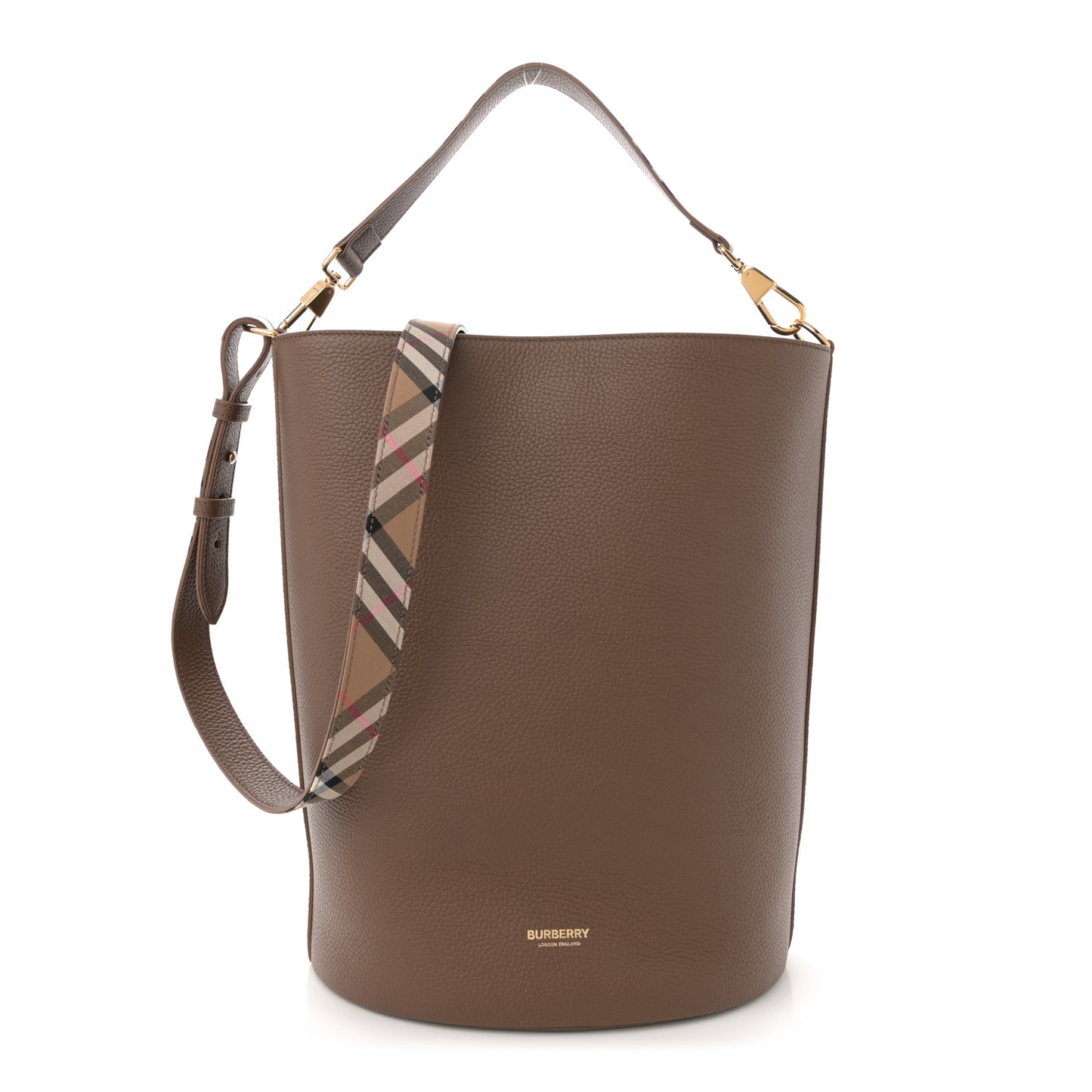 Calfskin Medium Bucket Bag Earth