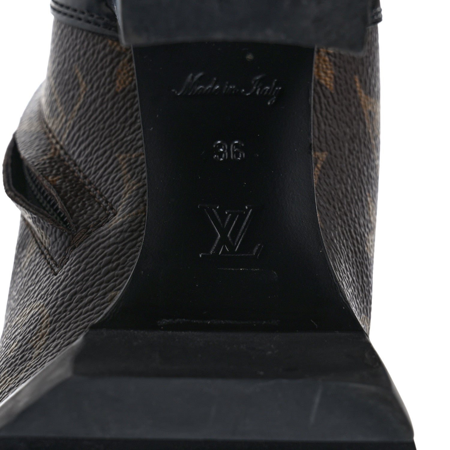 Louis Vuitton Patent Calfskin Monogram Star Trail Ankle Boots 36 Black 6 of 9