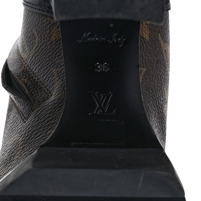 Louis Vuitton Patent Calfskin Monogram Star Trail Ankle Boots 36 Black 6 of 9