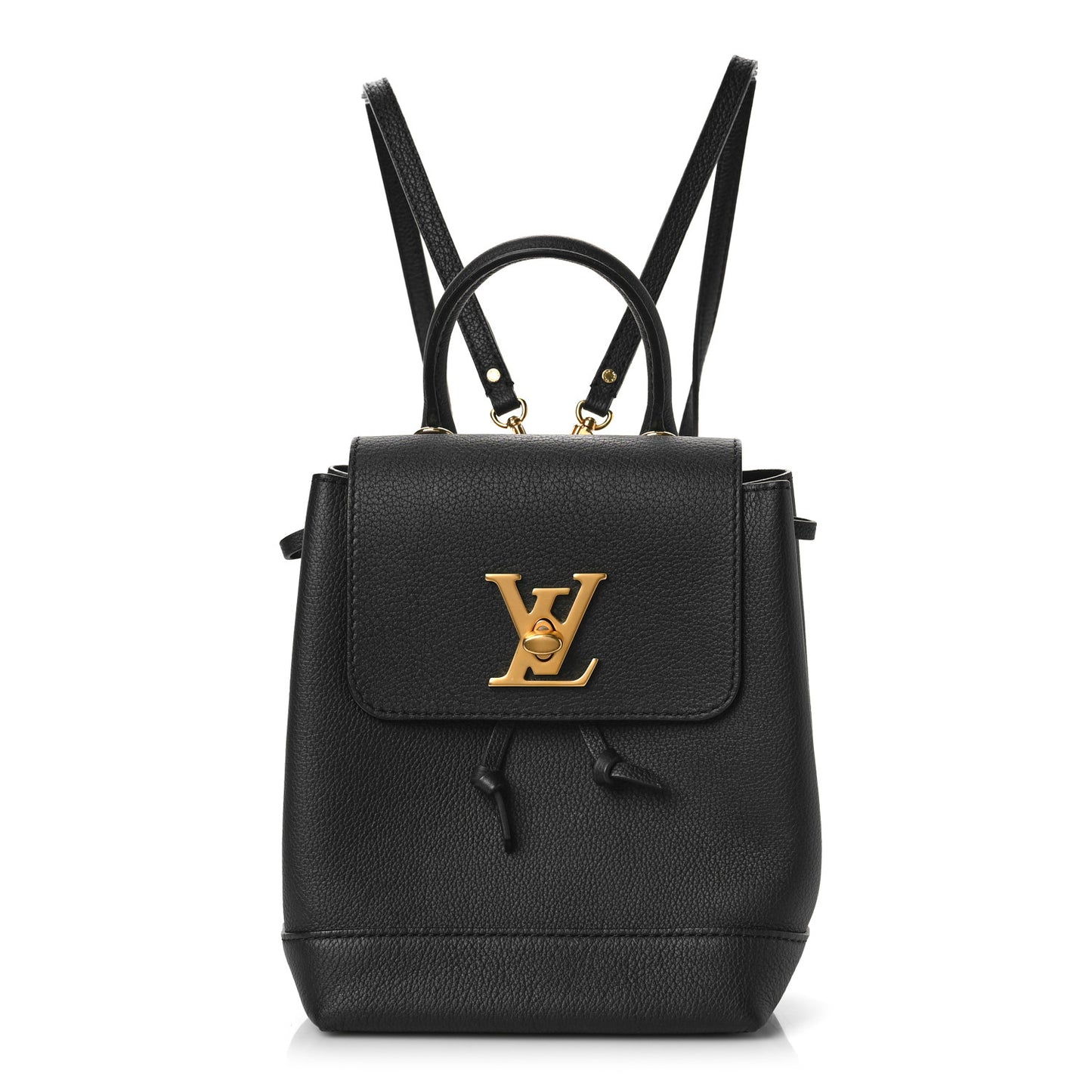 Calfskin Lockme Mini Backpack Black