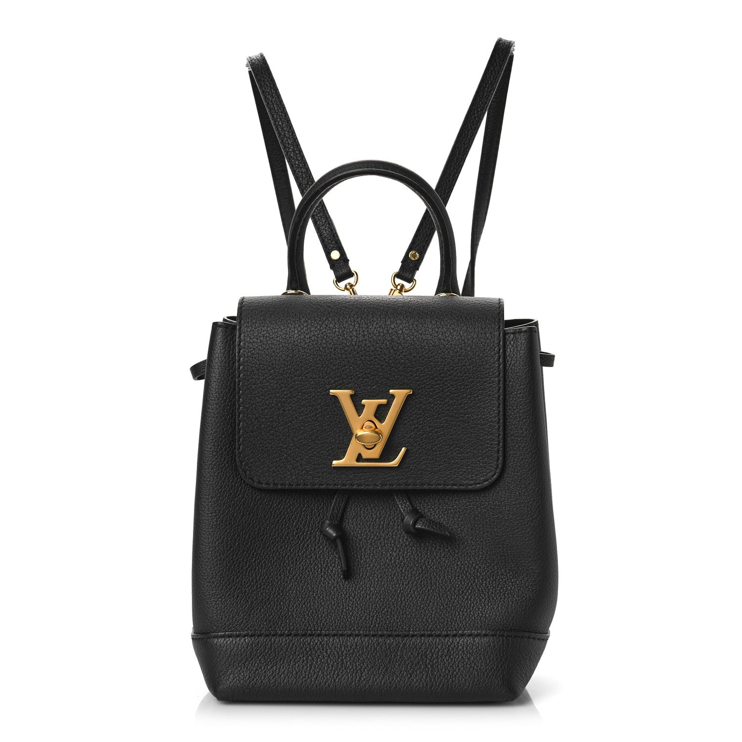 Louis Vuitton Calfskin Lockme Mini Backpack Black 1 of 7