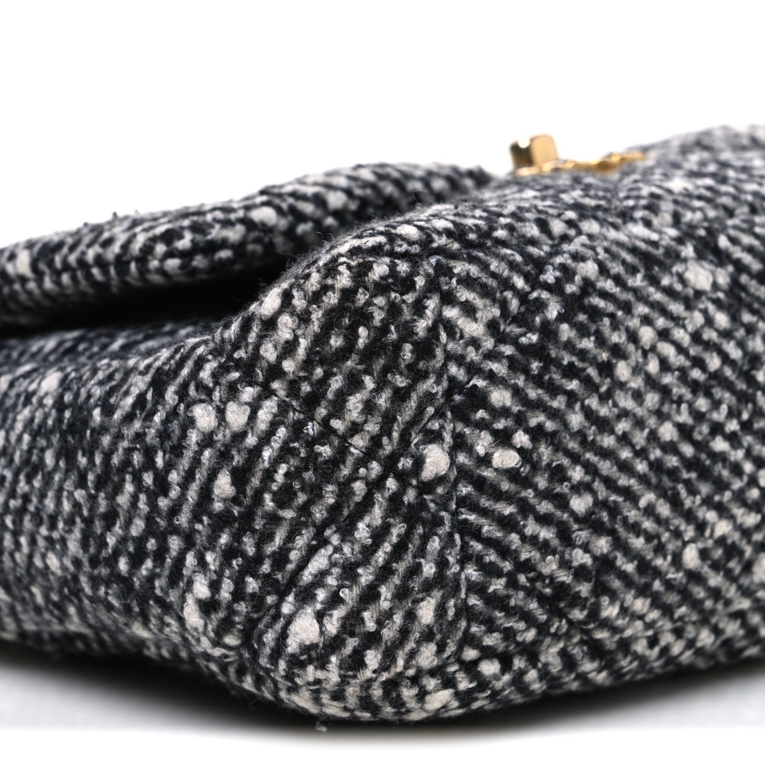 Chanel Tweed Quilted Medium Chanel 19 Flap Grey 9 of 10