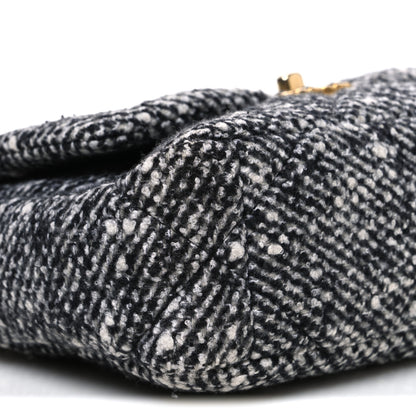 Chanel Tweed Quilted Medium Chanel 19 Flap Grey 9 of 10