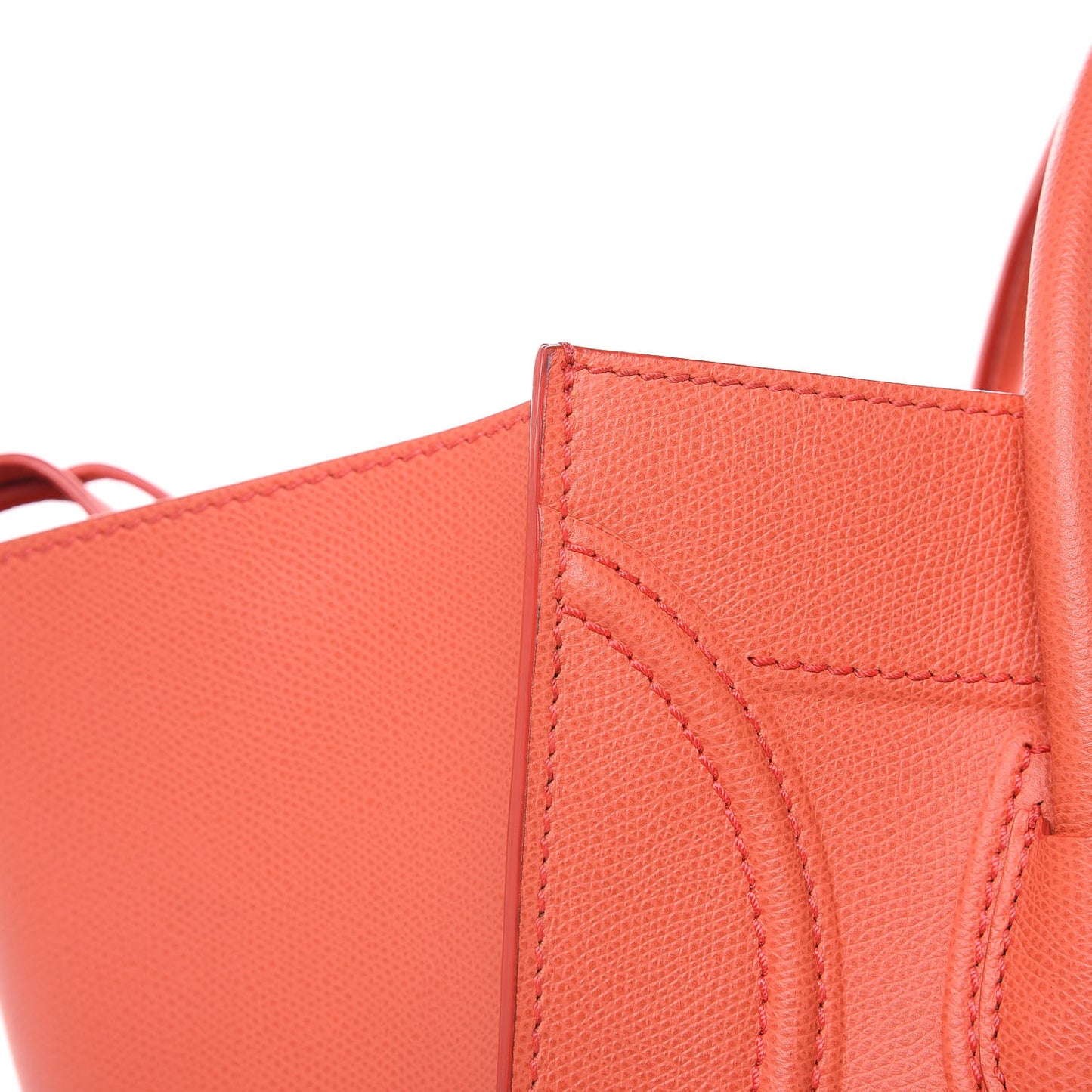 Grained Calfskin Medium Phantom Luggage Coral