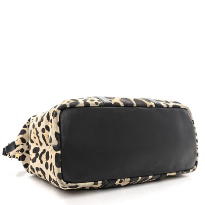 Saint Laurent Suede Leopard Print Camden Shopping Tote 4 of 11