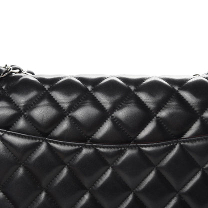 Chanel Lambskin Quilted Jumbo Double Flap Black 17 of 17