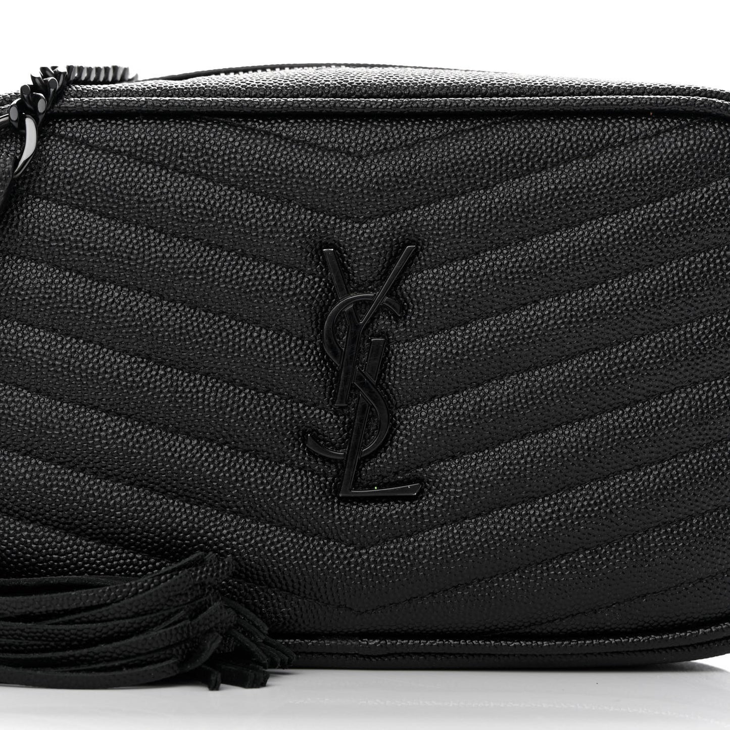 Grain De Poudre Matelasse Monochrome Monogram Mini Lou Camera Bag Black