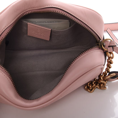 Gucci Calfskin Matelasse Mini GG Marmont Chain Shoulder Bag Perfect Pink 5 of 9