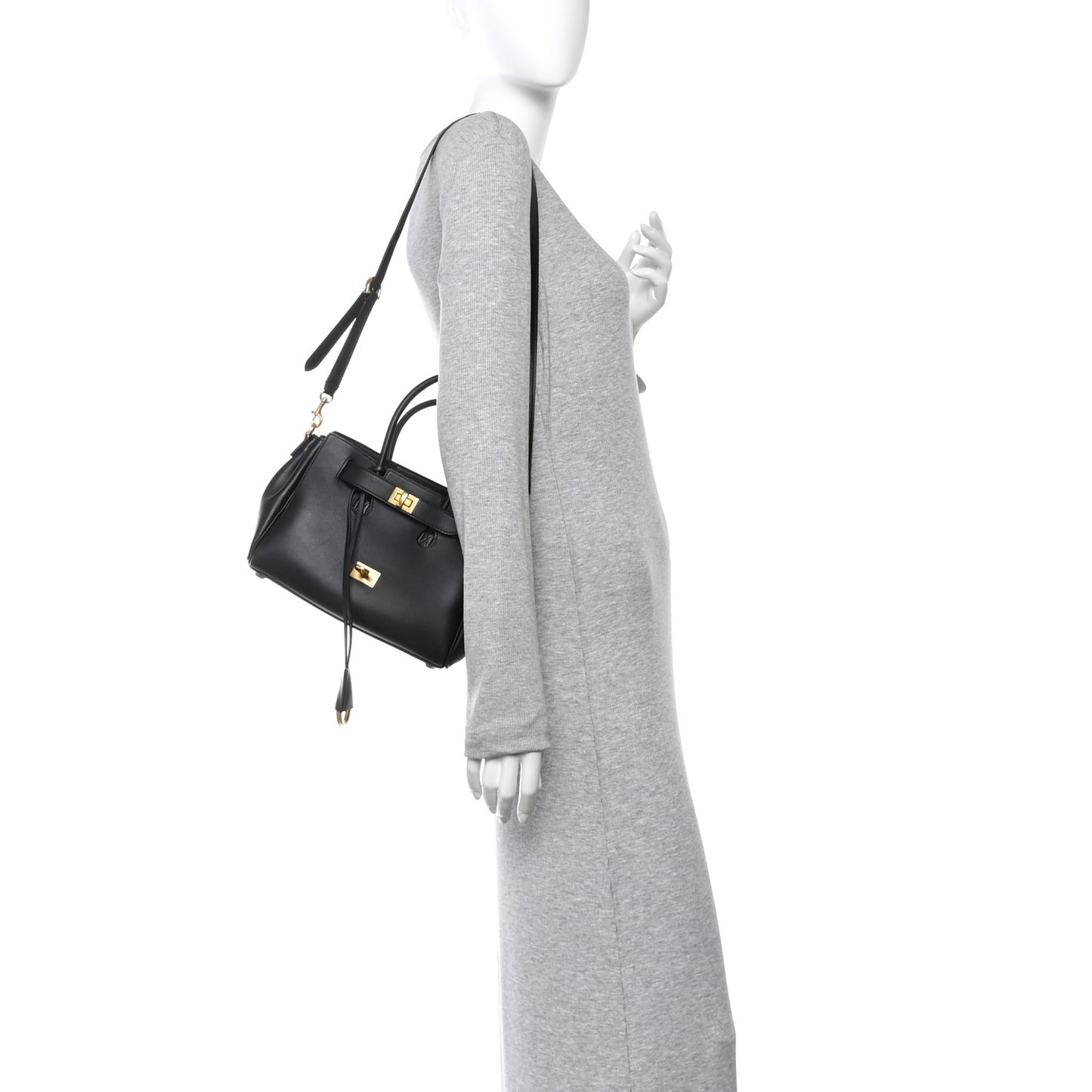 Smooth Calfskin Mini Bel Air Carry All Bag Black